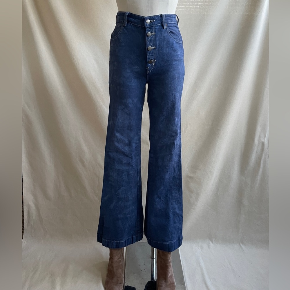 Indigo Dyed Rolla’s Eastcoast Flare High Rise Flare Jeans Size 26